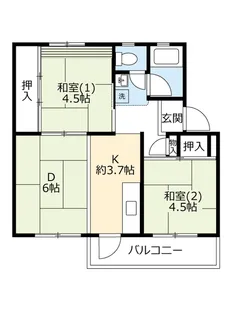 UR金剛【4階】の間取り