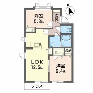 シャーメゾンアイB【1階】の間取り