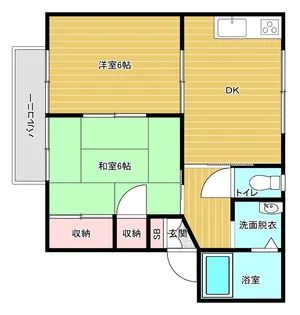 エスポルトハイツ湯田B棟【1階】の間取り