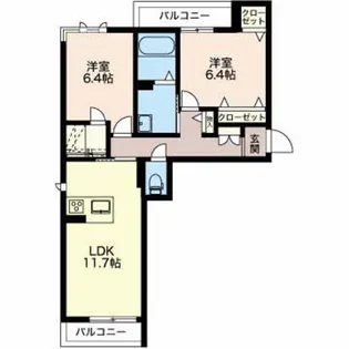 グランデ シェロ【1階】の間取り