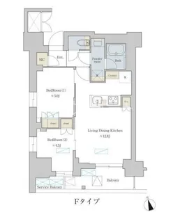 Brillia ist 町屋【9階】の間取り