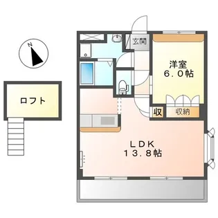 コーポ・サカシタA棟【2階】の間取り