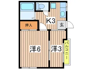 大新ハイツ【1階】の間取り