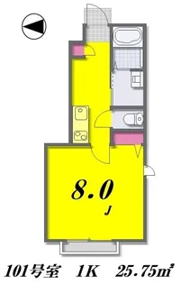ShaMaison ヴィラウィング II【1階】の間取り