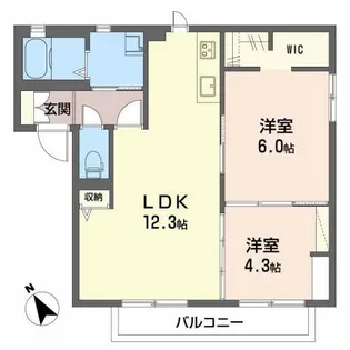 ボヌール 誠【2階】の間取り