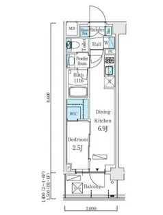 リビオメゾン東北沢【2階】の間取り
