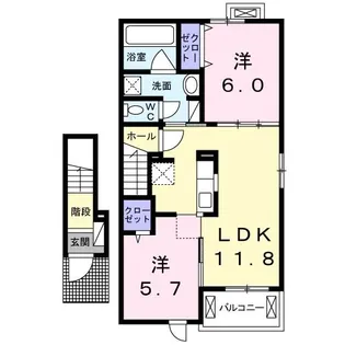 サンシャイン5【2階】の間取り