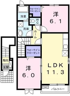 ファインガーデンA【2階】の間取り