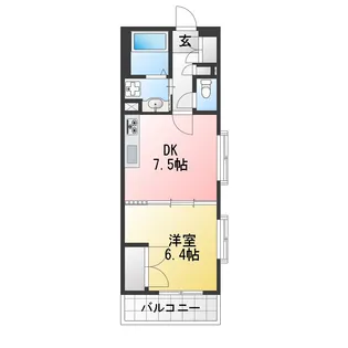 ベルジュール三鷹【1階】の間取り