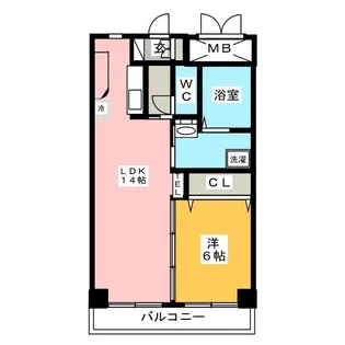 グラシューズ鶴舞【6階】の間取り