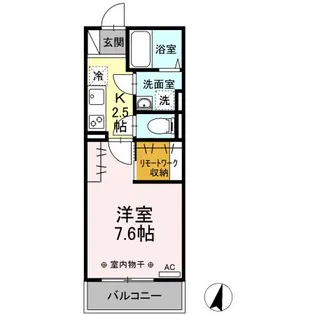 ウェルデンスD-stay B【3階】の間取り