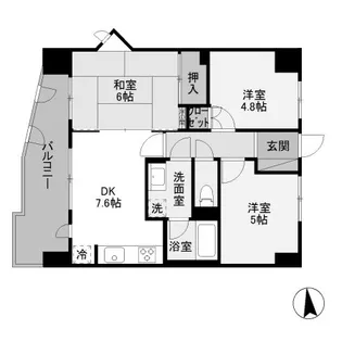ハイラーク高崎【6階】の間取り