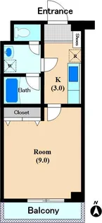 サンライズII【1階】の間取り