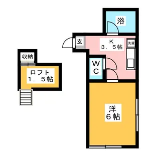 リーベンス柏木【1階】の間取り