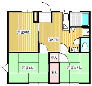グリーンヒルII【1階】の間取り