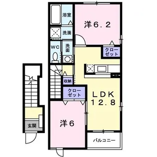 メゾン・シュテルン C【2階】の間取り