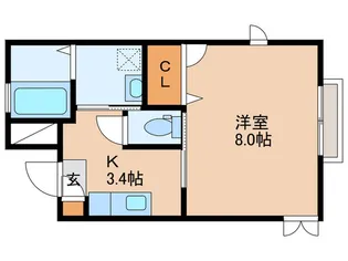 アンリベルテ【2階】の間取り