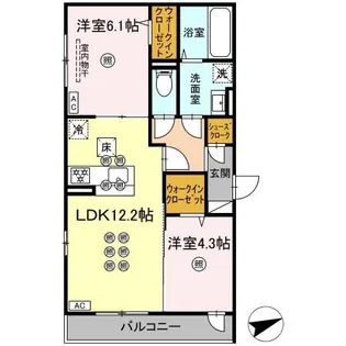 アルタ・レジデ【1階】の間取り