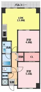 マンションサンフラワー【6階】の間取り