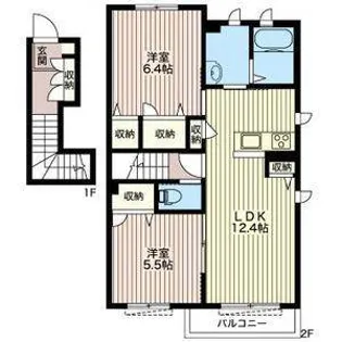 フールリアン【2階】の間取り