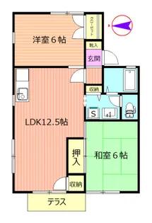 グリーン・リーフ二本松【1階】の間取り