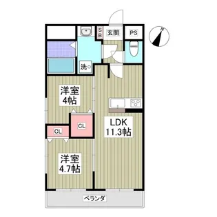 リバーサイドマンション 熊谷【1階】の間取り