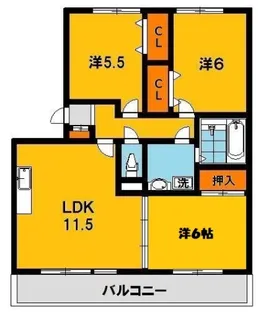 パルティール・ハイツ II【3階】の間取り