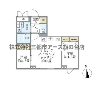 ウェルスクエア中延II【4階】の間取り