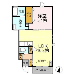 シャーメゾンコンフォール【1階】の間取り