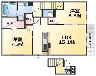ラークヒルズ【2階】の間取り