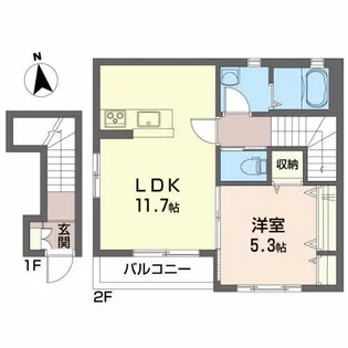 グリーンコーポ栄町【2階】の間取り