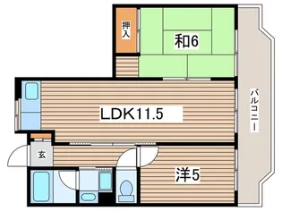 ヴィラオアシス【1階】の間取り