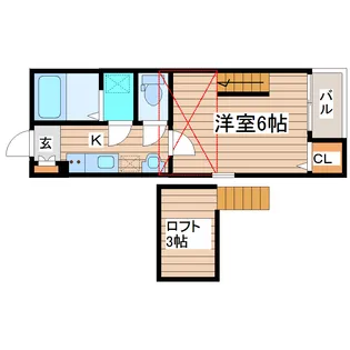 リベルテ黒松【2階】の間取り
