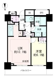 ライオンズ四谷タワーゲート【11階】の間取り