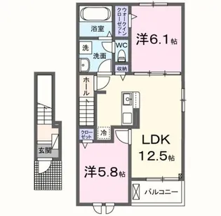 クラールいしおかI【2階】の間取り