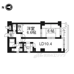 De’lead府庁前【2階】の間取り