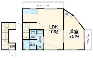 ソフテイル【2階】の間取り