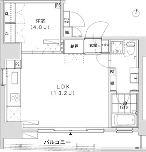 グランディオール広尾テラス【10階】の間取り