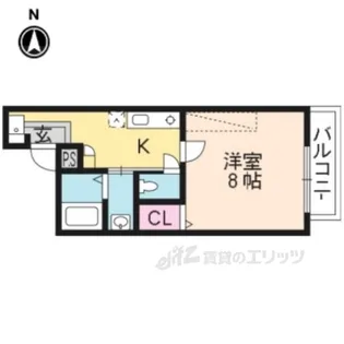 アークリード三十三間堂【2階】の間取り