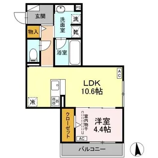 メラクラッツ【3階】の間取り
