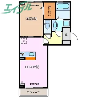 レジデンス朝日町 B棟【3階】の間取り