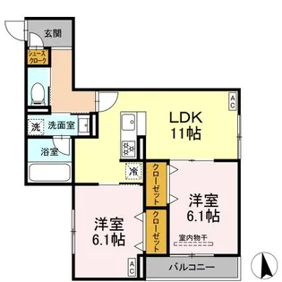 スリジエ【3階】の間取り