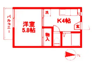 b’CASA元加治IIIre-born B棟【2階】の間取り