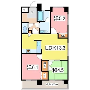 信開ベルシー城東【1階】の間取り