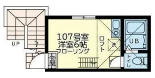 ユナイト黄金町ファンタナモーレ【1階】の間取り