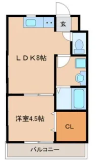 エールブルー【1階】の間取り