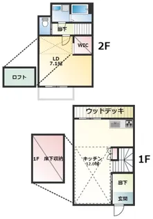 マザーリーフA棟【1階】の間取り
