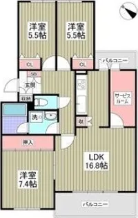 リブレス成田C【1階】の間取り