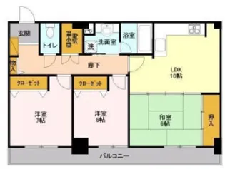 オーシャンビュー壱番館【15階】の間取り