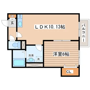 メリディアン南中山II【2階】の間取り